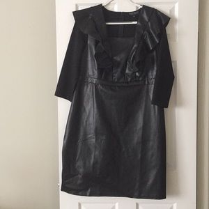 Faux Leather Ponte Dress
